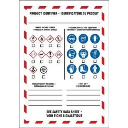 ACCUFORM BILINGUAL SAFETY LABEL WHMIS LZW310 LZW310